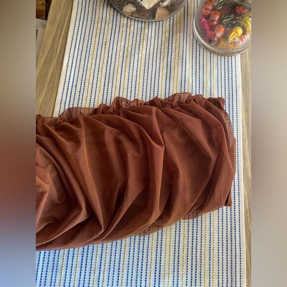 Oh Polly Batch A Brown Dress Size 0 Ruched Lined NEW - Picture 10 of 13